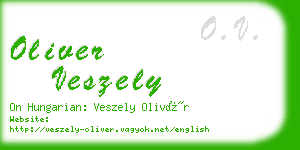 oliver veszely business card